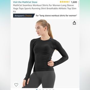 Workout Shirt for Women Long Sleeve Breathable Athletic Top Slim Fit